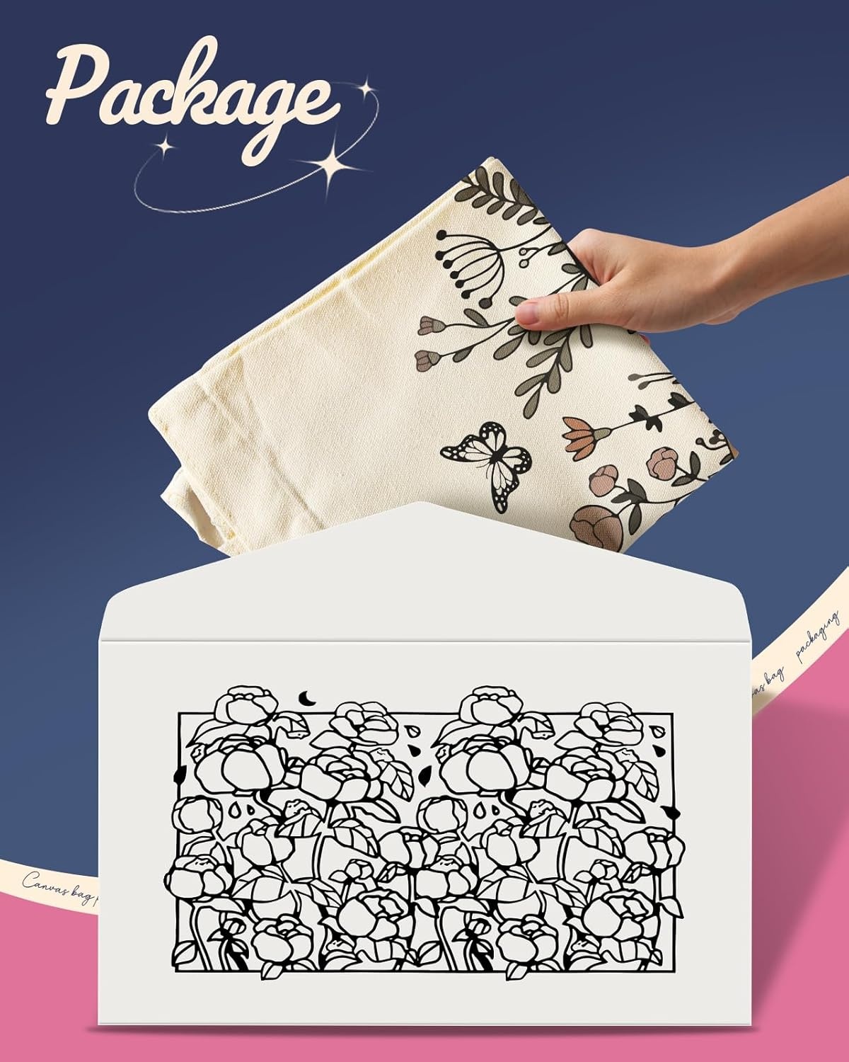 image:imageMiss Adola Aesthetic Canvas Tote Bag for Women Pattern Trendy Casual Music Inspired Cloth Totes Bag for ShoppingCat on Floral Books