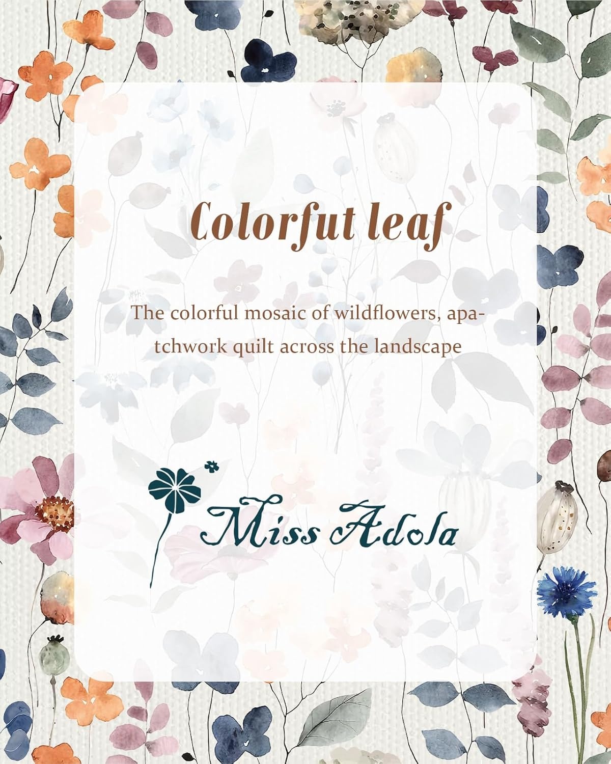 image:imageMiss Adola Aesthetic Tote Bag for Girls with Magnetic Buckle and Zipper Inner Pocket for Women Lady Canvas Cotton Tote BagColorful Leaf