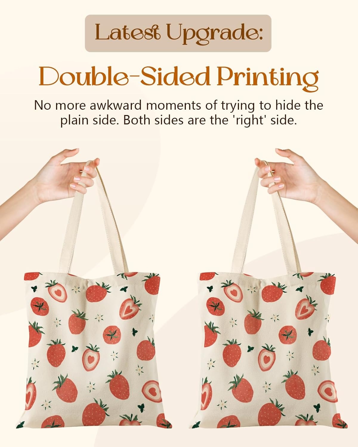 image:imageMiss Adola Aesthetic Tote Bag for Girls with Magnetic Buckle and Zipper Inner Pocket for Women Lady Canvas Cotton Tote BagWhite Flower