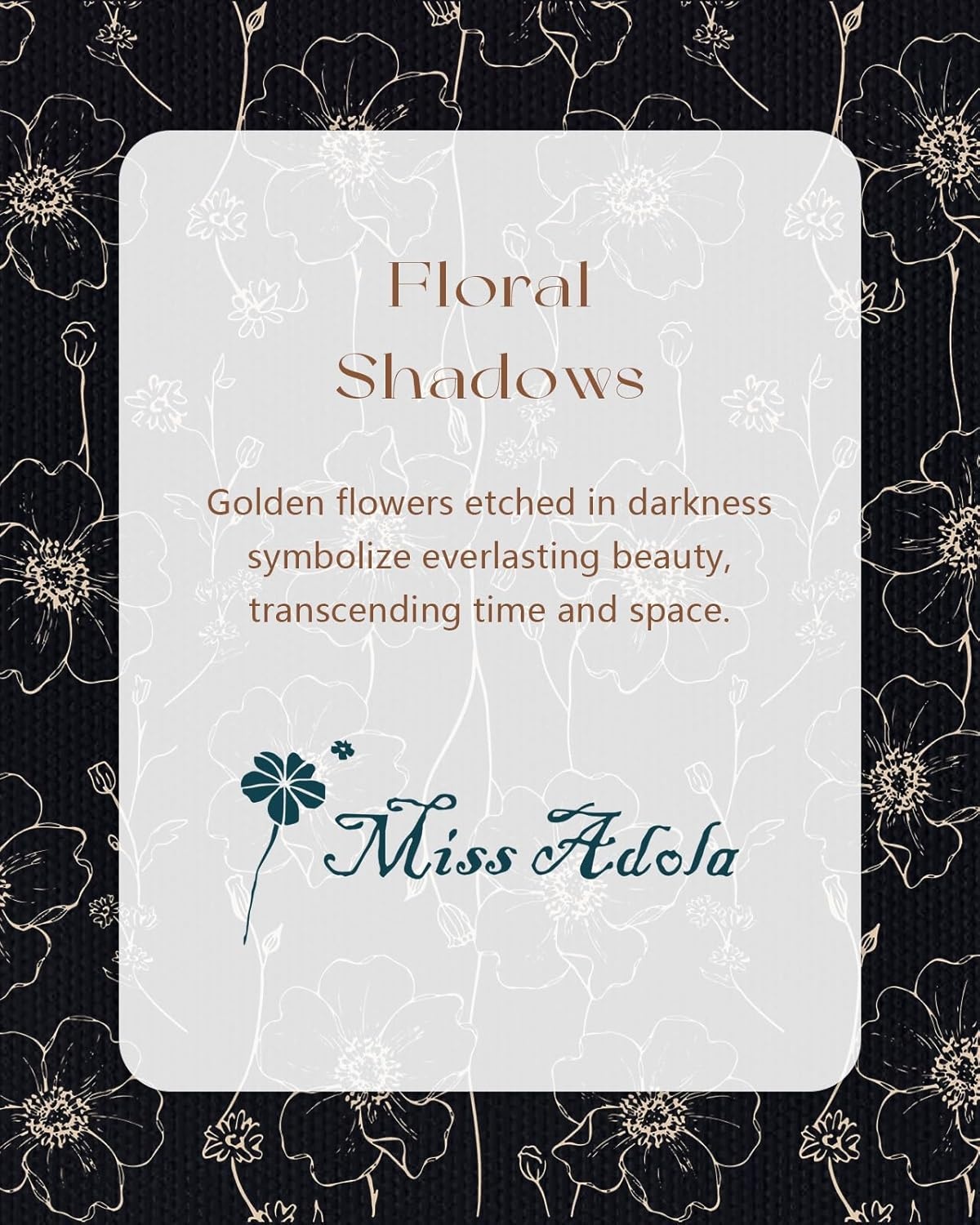image:imageMiss Adola Canvas Tote Bag with Pockets Aesthetic Reusable Totes for Women Ladies Cute Printed Cloths Canvas Shoulder BagGold Flowers