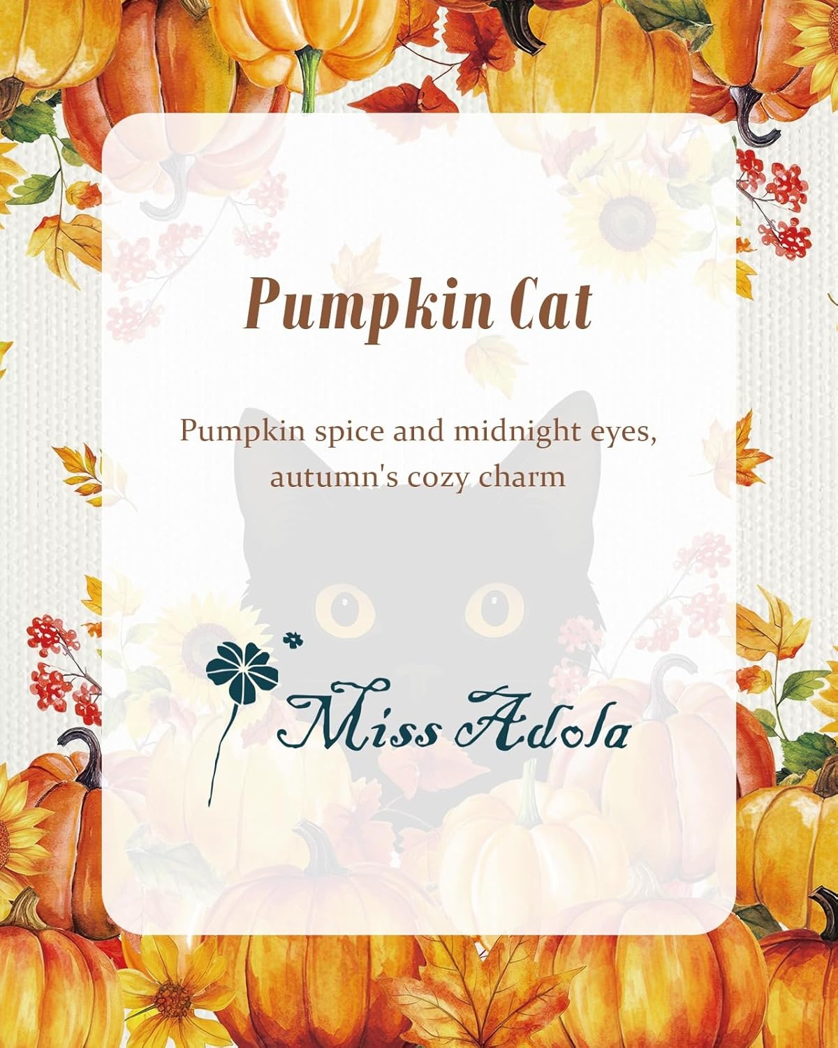 image:imageMiss Adola Cute Canvas Tote Bag for Women with Magnetic Buckle and Zipper Inner Pocket for Girls Aesthetic Cotton Tote BagsPumpkin Cat