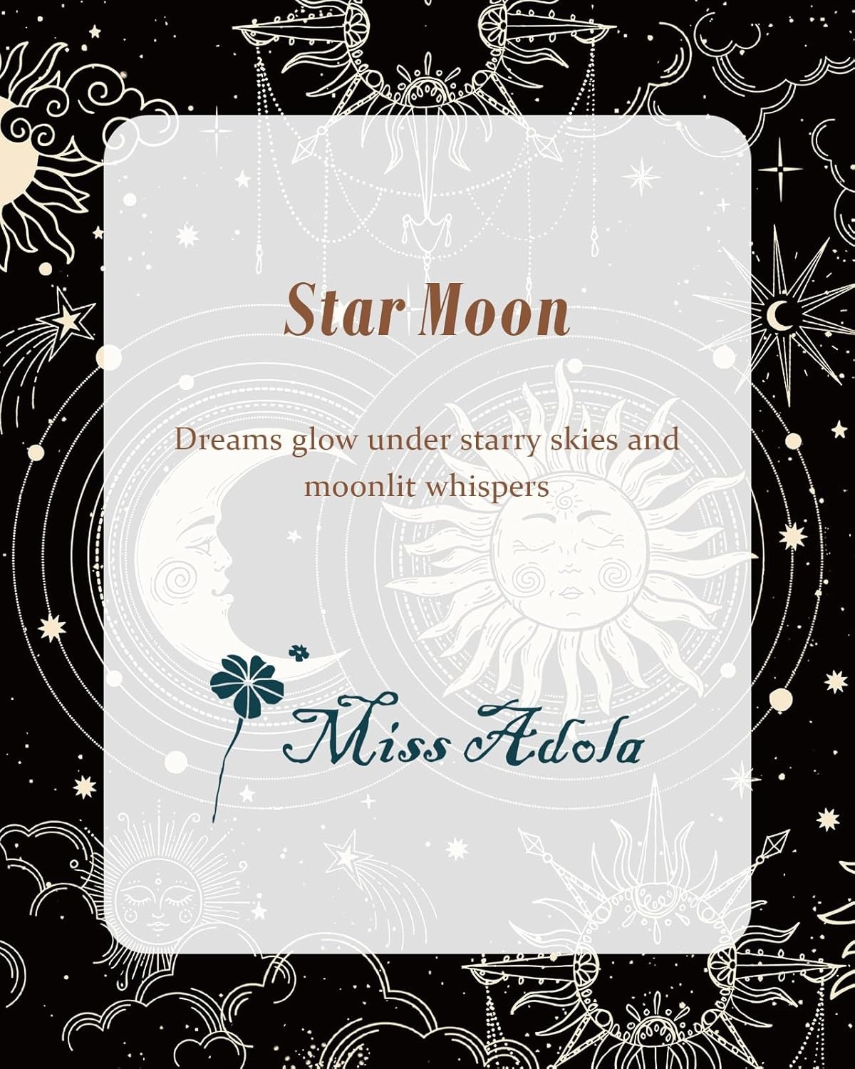 image:imageMiss Adola Cute Canvas Tote Bag for Women with Magnetic Buckle and Zipper Inner Pocket for Girls Aesthetic Cotton Tote BagsStar Moon