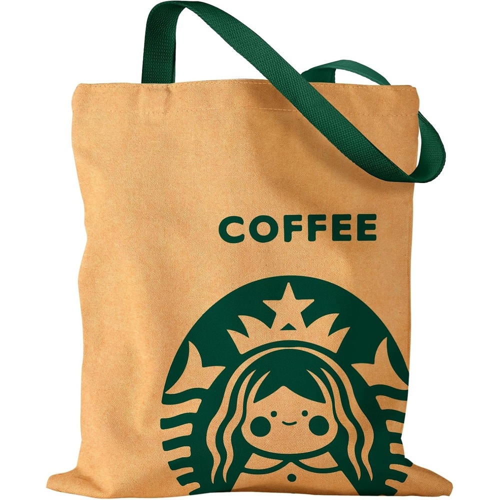 image:imageMiss Adola Aesthetic Canvas Tote Bag Reusable Shoulder Tote Bag for Women Lady Casual Vacation Shopping Work GymCoffee Girl