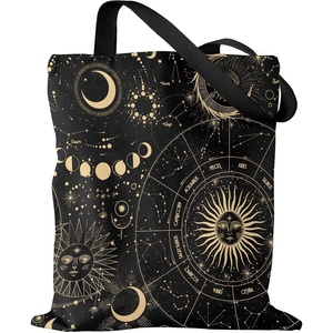 image:imageMiss Adola Aesthetic Canvas Tote Bag  Reusable Shoulder Tote Bag for Women Lady Casual Vacation Shopping Work GymMystic Astrology