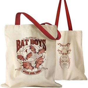 image:imageMiss Adola Aesthetic Canvas Tote Bag for Women  Sturdy Cloth Cotton Totes Bag with Pattern Shoulder BagBat Boys