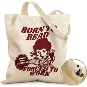 image:imageMiss Adola Aesthetic Tote Bag for Girls  with Magnetic Buckle and Zipper Inner Pocket for Women Lady Canvas Cotton Tote BagReading Girl
