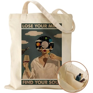 image:imageMiss Adola Canvas Tote Bag with Pocket  Aesthetic Cute Canvas Bag for Women Shoulder Totes for Shopping Work GymAbstract Poster