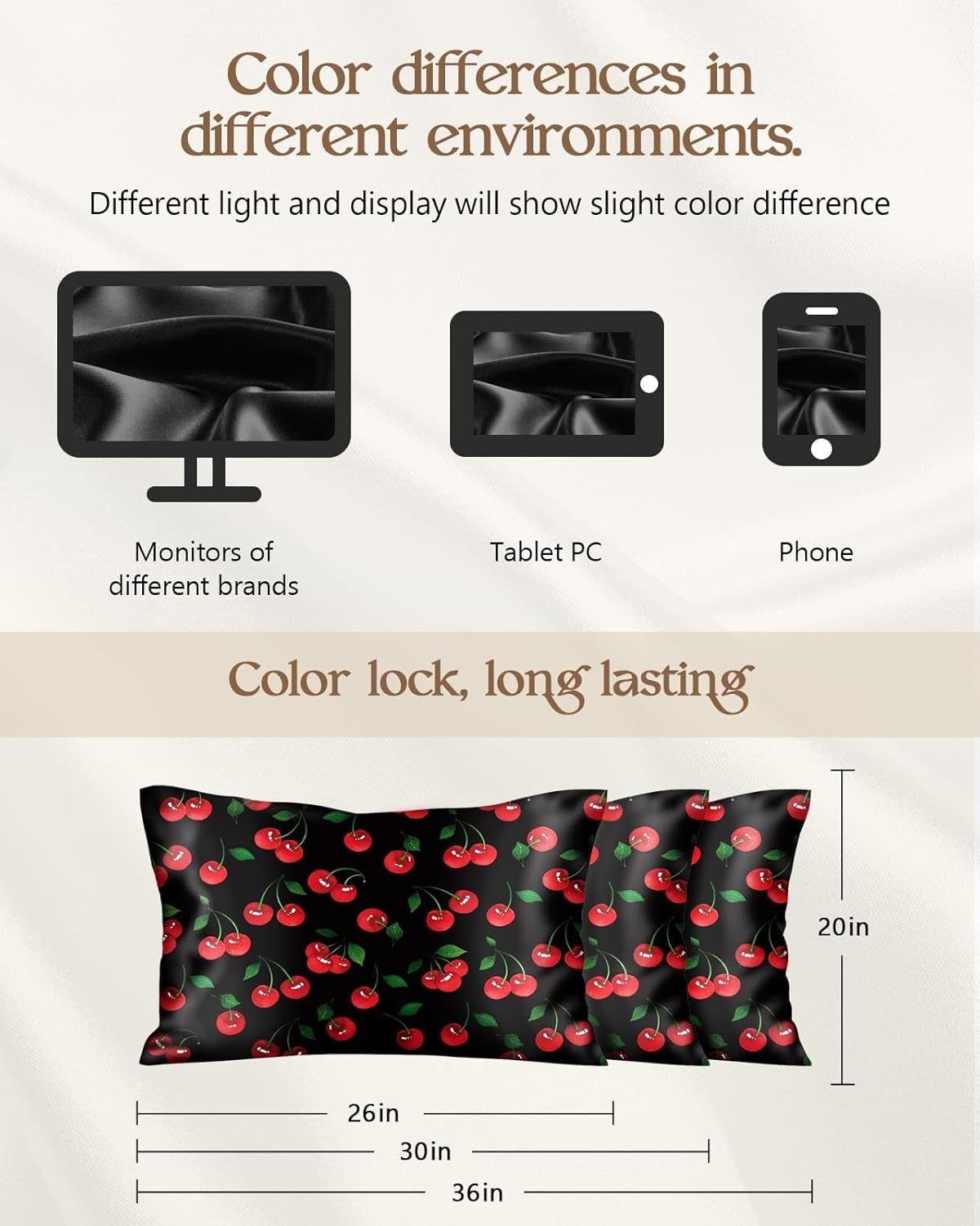 image:imageMiss Adola 2 Pack Mulberry Silk Pillowcase for Hair and Skin Standard Size 20 x 26 Inches with Hidden Zipper Watercolor Strawberry 19 Momme Soft Sleeping Silk Pillow Case for Women MomsShiny Cherry