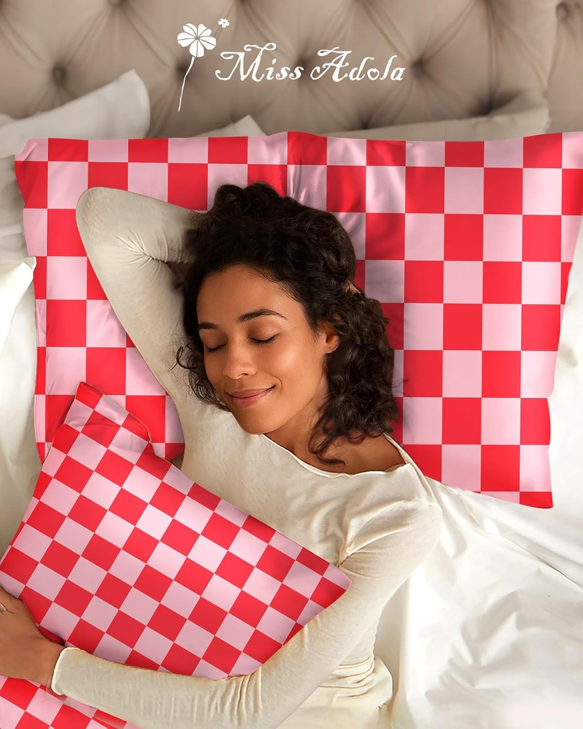 image:imageMiss Adola 2 Pack Mulberry Silk Pillowcase for Hair and Skin Standard Size 20 x 26 Inches with Hidden Zipper Watercolor Strawberry 19 Momme Soft Sleeping Silk Pillow Case for Women MomsPk Check