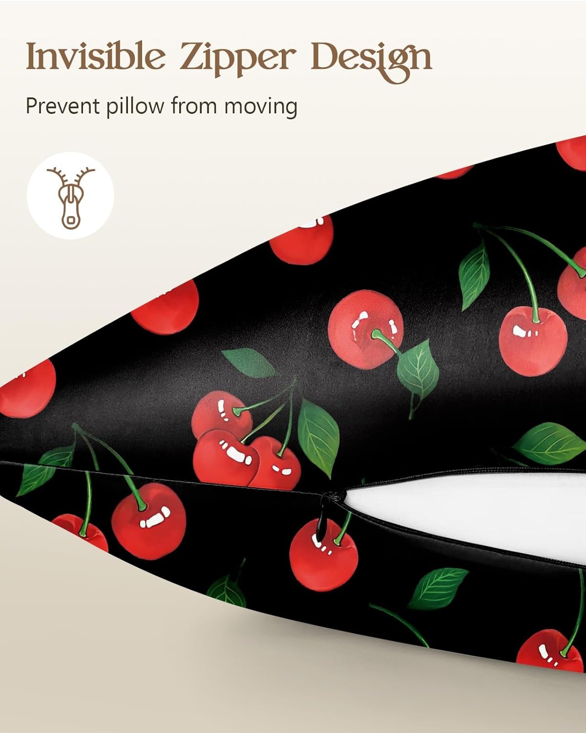 image:imageMiss Adola 2 Pack Mulberry Silk Pillowcase for Hair and Skin Standard Size 20 x 26 Inches with Hidden Zipper Watercolor Strawberry 19 Momme Soft Sleeping Silk Pillow Case for Women MomsShiny Cherry