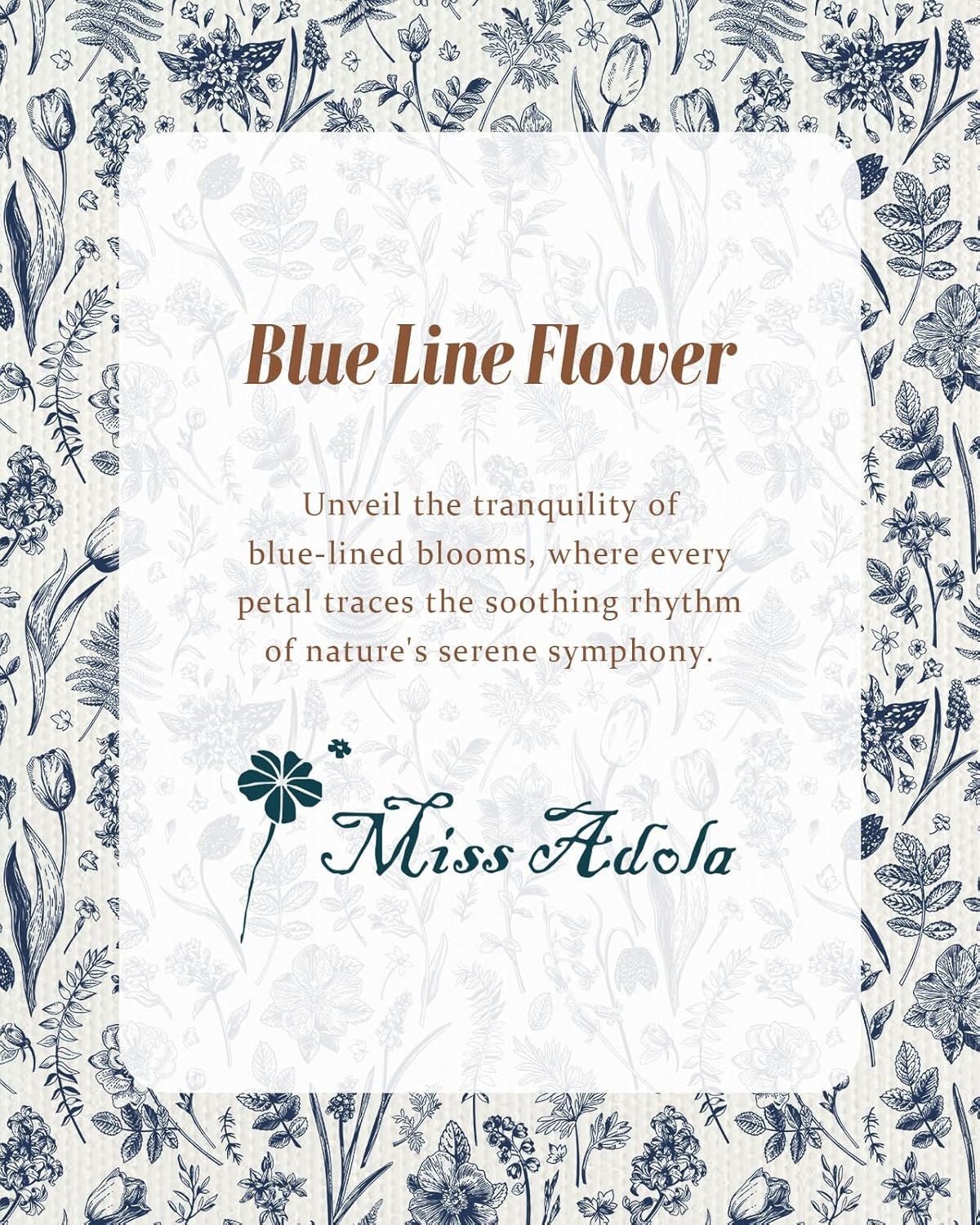 image:imageMiss Adola Large Canvas Tote Bag Zipper Closure Outside Pocket Size 17514 Aesthetic Boat Bag for Women CottonBlue Line Flower