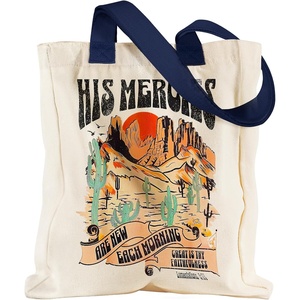 image:imageMiss Adola Aesthetic Heavy Canvas Tote Bag with Pocket for Women Cloth Gusseted Totes Bag with Pattern for ShoppingWestern Cosmetic