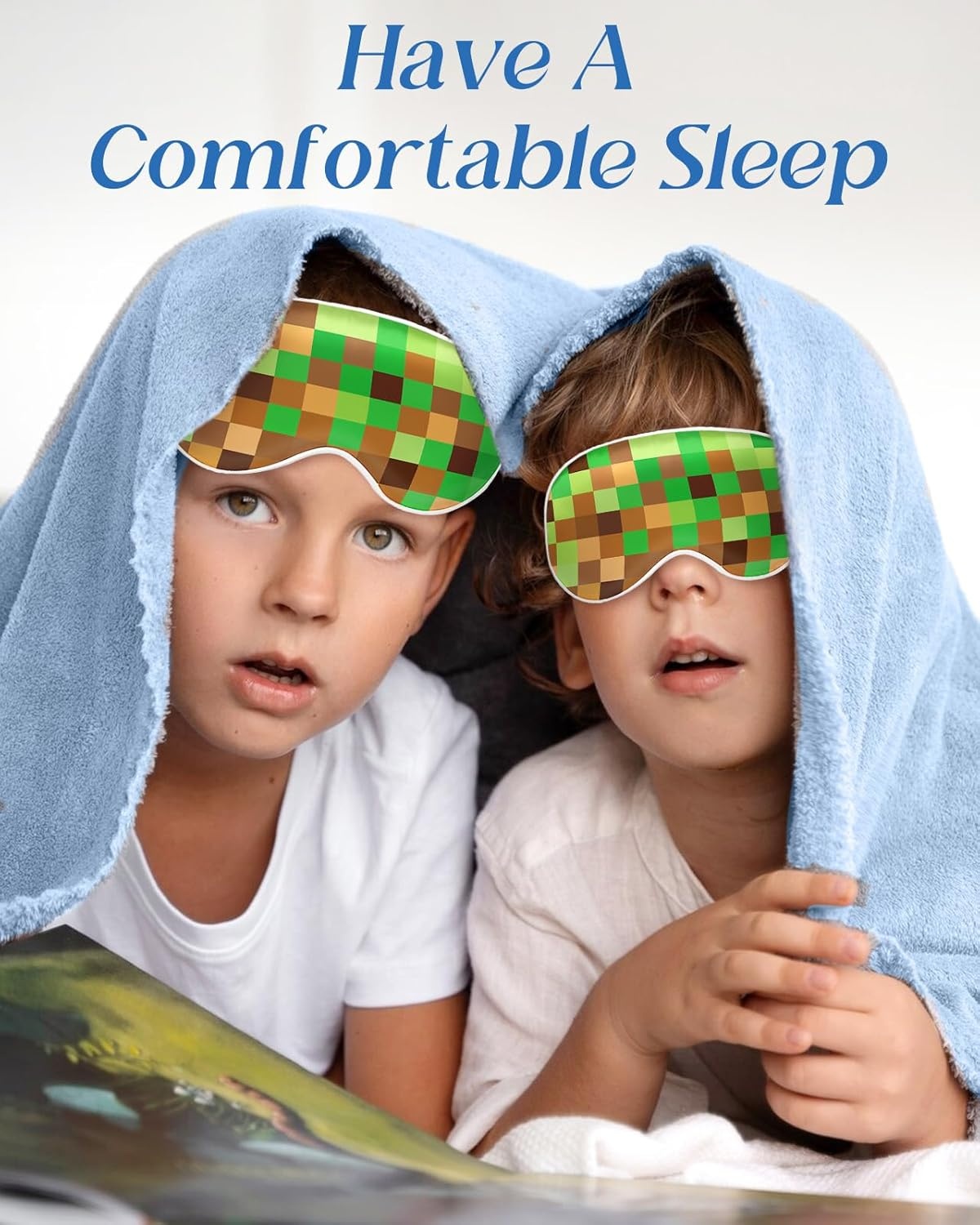 image:imageMiss Adola Kids Sleep Mask Silk Eye Mask for Kids Cute Cartoon Cool Kawaii Soft Smooth Lightweight Boys Girls Teens Sleeping Mask with Adjustable Straps UnicornMy World
