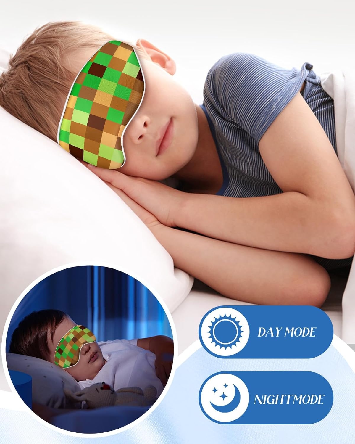 image:imageMiss Adola Kids Sleep Mask Silk Eye Mask for Kids Cute Cartoon Cool Kawaii Soft Smooth Lightweight Boys Girls Teens Sleeping Mask with Adjustable Straps UnicornMy World