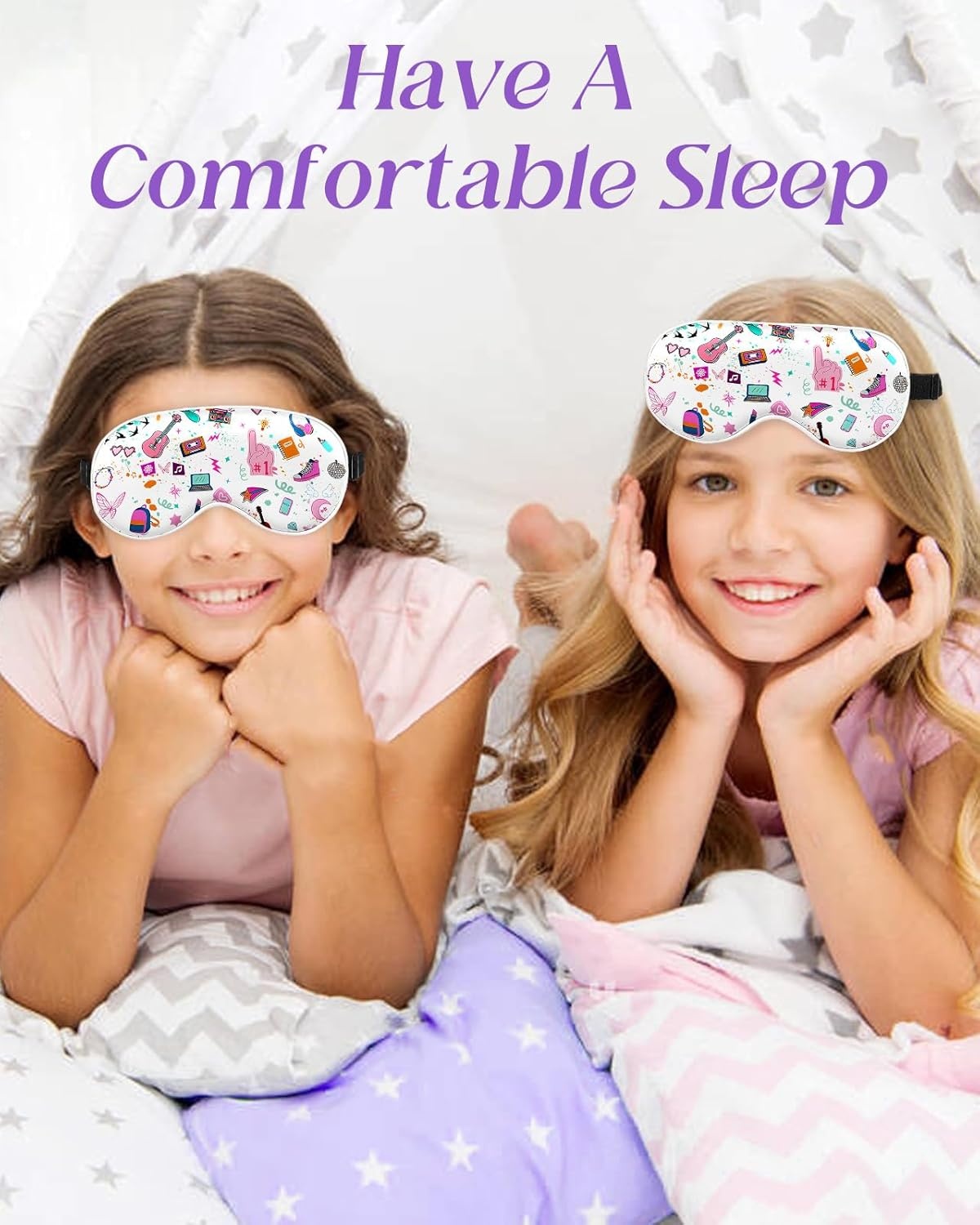 image:imageMiss Adola Sleep Mask for Kids Silk Eye Mask for Sleeping Cute Cartoon Kids Sleep Mask for Boys Girls Teens Soft Smooth Adjustable Straps Silk Kids Eye Cover Black DinosaurTl Element