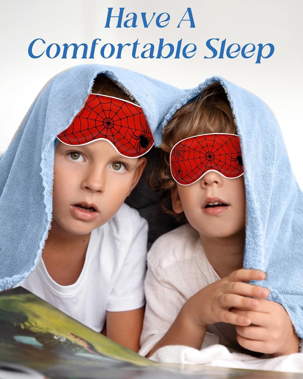 image:imageMiss Adola Sleep Mask for Kids Silk Eye Mask for Sleeping Cute Cartoon Kids Sleep Mask for Boys Girls Teens Soft Smooth Adjustable Straps Silk Kids Eye Cover Black DinosaurRed Zhizhu