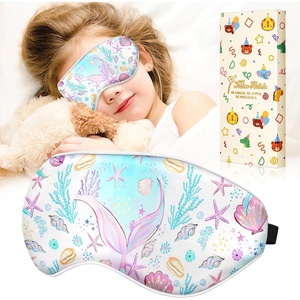 image:imageMiss Adola Kids Sleep Mask  Silk Eye Mask for Kids Cute Cartoon Cool Kawaii Soft Smooth Lightweight Boys Girls Teens Sleeping Mask with Adjustable Straps UnicornPink Fishtail