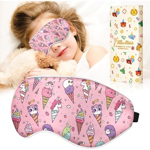 image:imageMiss Adola Kids Sleep Mask  Silk Eye Mask for Kids Cute Cartoon Cool Kawaii Soft Smooth Lightweight Boys Girls Teens Sleeping Mask with Adjustable Straps UnicornRainbow Ice Cream Unicorn