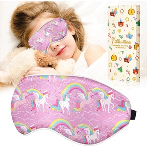 image:imageMiss Adola Kids Sleep Mask  Silk Eye Mask for Kids Cute Cartoon Cool Kawaii Soft Smooth Lightweight Boys Girls Teens Sleeping Mask with Adjustable Straps UnicornPurple Unicorn