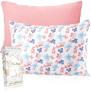 image:imageMiss Adola Muslin Toddler Pillowcase Set of 213x18 Cotton Toddler Pillow Cases with Envelope Closure Cute Cartoon Soft Breathable Kids Pillowcases for Baby Boys Girls Butterfly amp Pk