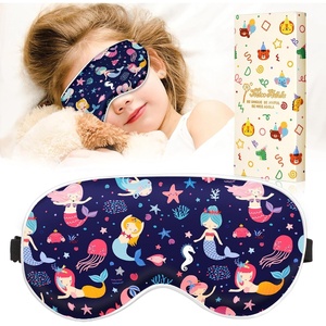 image:imageMiss Adola Sleep Mask for Kids  Cute Kawaii Cartoon Silk Sleeping Mask with Adjustable Strap Soft Smooth Light Eye Mask for Sleeping Silk Kids Eye Cover for Boys Girls Teens Luminous Black CatsBlue Fish Ocean