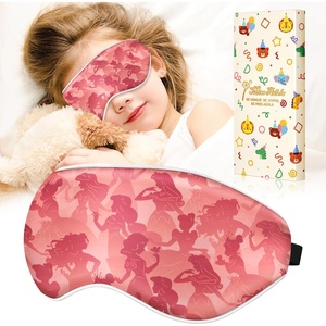 image:imageMiss Adola Sleep Mask for Kids  Silk Eye Mask for Sleeping Cute Cartoon Kids Sleep Mask for Boys Girls Teens Soft Smooth Adjustable Straps Silk Kids Eye Cover Black DinosaurPrincess Shadow