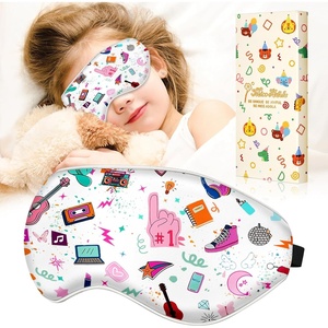 image:imageMiss Adola Sleep Mask for Kids  Silk Eye Mask for Sleeping Cute Cartoon Kids Sleep Mask for Boys Girls Teens Soft Smooth Adjustable Straps Silk Kids Eye Cover Black DinosaurTl Element