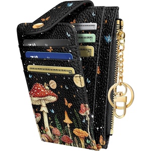 image:imageMiss Adola Cute Card Wallet Women  Small Wallets with Keychain Jihe RFID Credit Cardholder Aesthetic Fashion Design Coin Purse for Female Ladies Teen GirlsMogu Butterfly