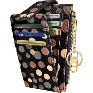 image:imageMiss Adola Cute Card Wallet Women  Small Wallets with Keychain Jihe RFID Credit Cardholder Aesthetic Fashion Design Coin Purse for Female Ladies Teen GirlsJihe