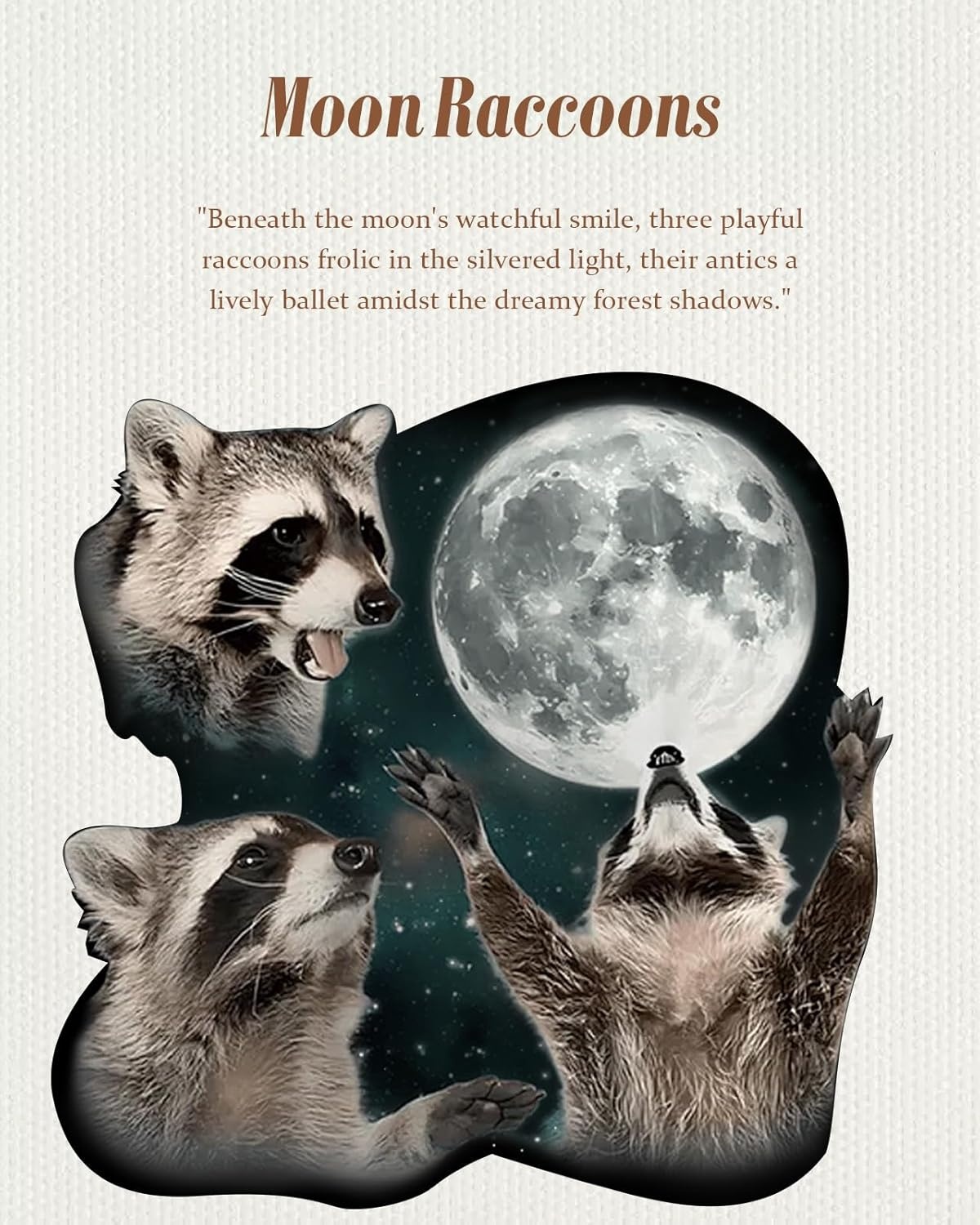 image:imageMiss Adola Large Tote Bag for Women Canvas Tote Bag with Zipper Aesthetic Reusable Shoulder Bag for Gym Travel WorkThree Raccoon