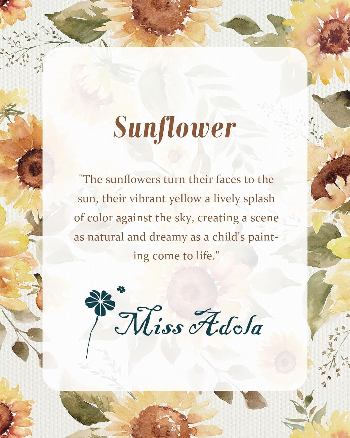 image:imageMiss Adola Large Tote Bag for Women Canvas Tote Bag with Zipper Aesthetic Reusable Shoulder Bag for Gym Travel WorkWatercolor Sunflower