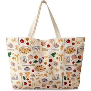 image:imageMiss Adola Large Tote Bag for Women  Canvas Tote Bag with Zipper Aesthetic Reusable Shoulder Bag for Gym Travel WorkAfternoon Tea