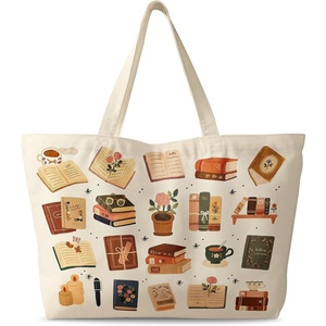 image:imageMiss Adola Large Tote Bag for Women  Canvas Tote Bag with Zipper Aesthetic Reusable Shoulder Bag for Gym Travel WorkBook Coffee