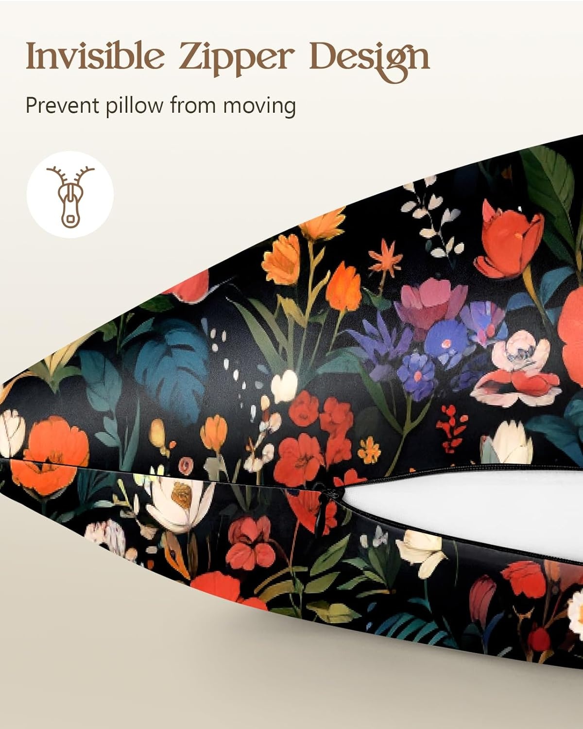image:imageMiss Adola 2 Pack Silk Pillowcases Standard Size 20 x 26 Inch Silky Pillow Cases for Hair and Skin Soft Smooth Cooling Aesthetic Bed Sleeping Pillow Covers with Zipper for Women Green ArtBlack Floral