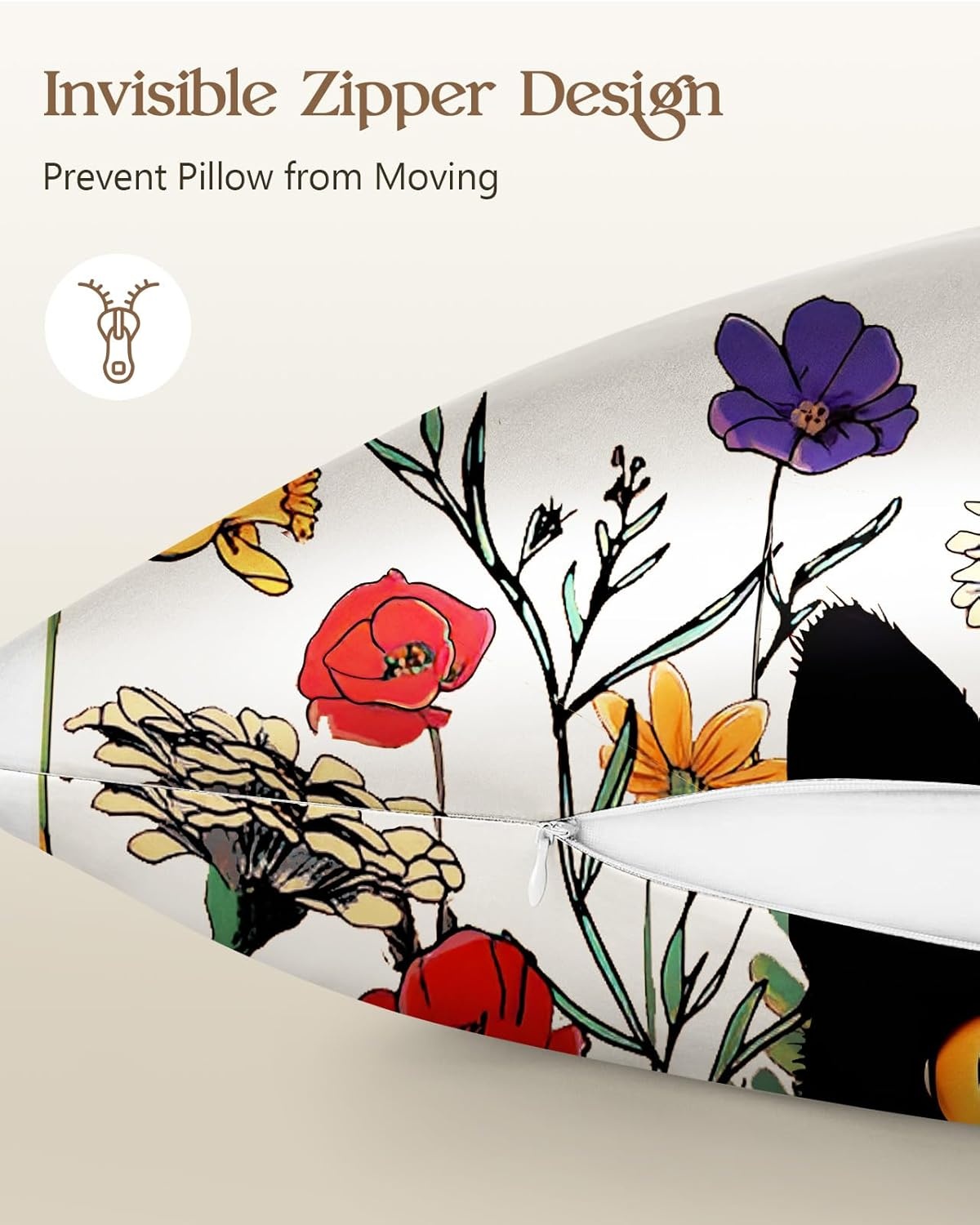 image:imageMiss Adola 2 Pack Silk Pillowcases Standard Size 20 x 26 Inch Silky Pillow Cases for Hair and Skin Soft Smooth Cooling Aesthetic Bed Sleeping Pillow Covers with Zipper for Women Green ArtCat in Grass