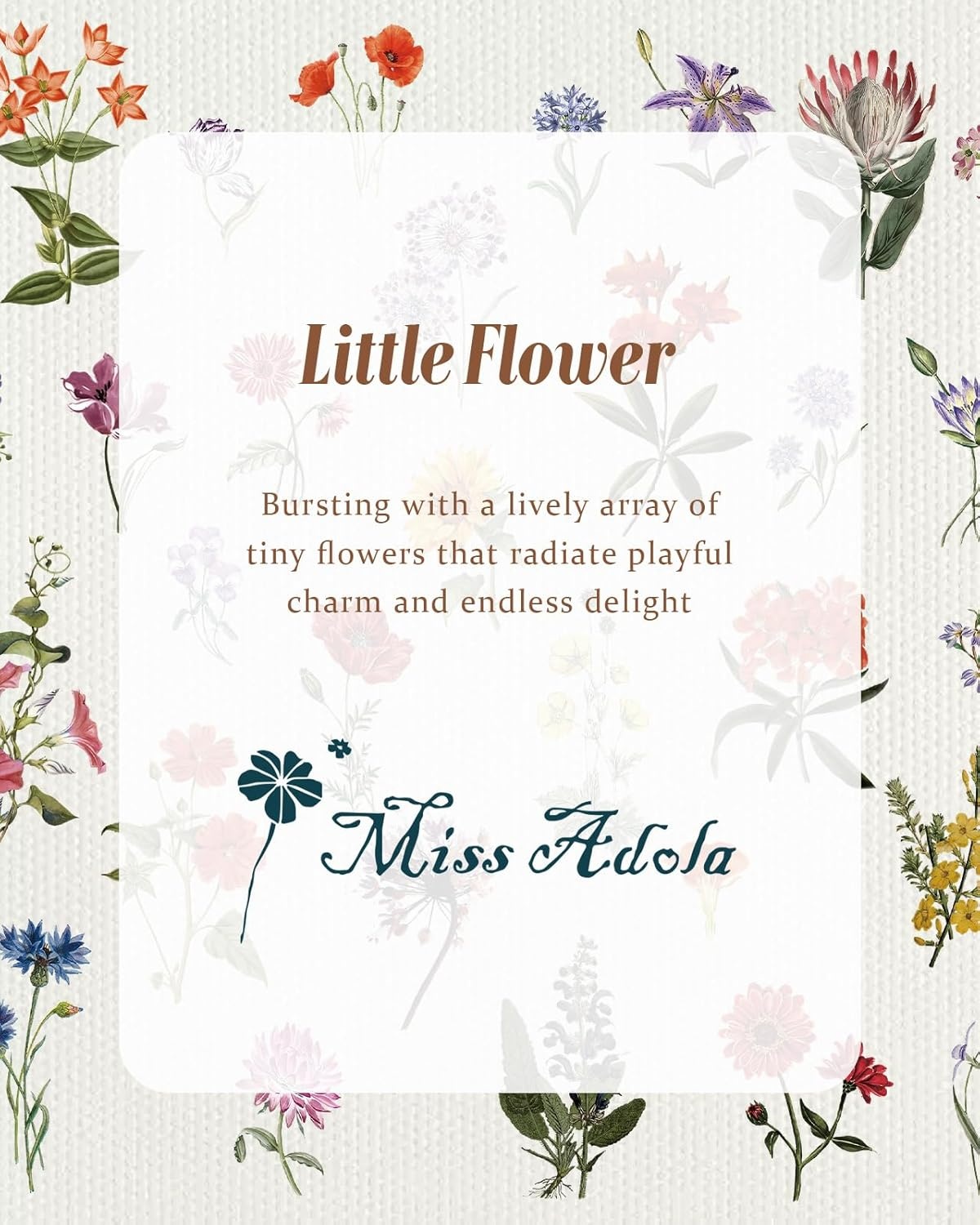 image:imageMiss Adola Aesthetic Tote Bag with Magnetic Buckle and Zipper Inner Pocket for Women Lady Cloth Cotton Tote Bag for Gym Work Travel Shopping Little Flower