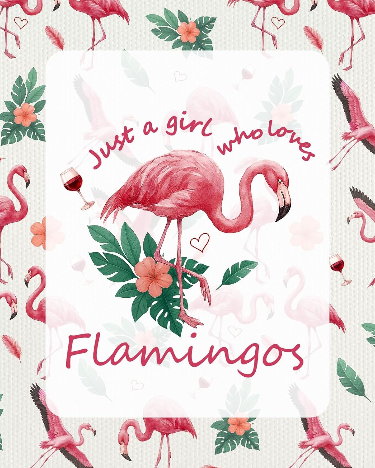 image:imageMiss Adola Cute Canvas Tote Bag for Women Girls Animal Lover Aesthetic Bags with Magnetic Buckle and Zipper Inner PocketFlamingo