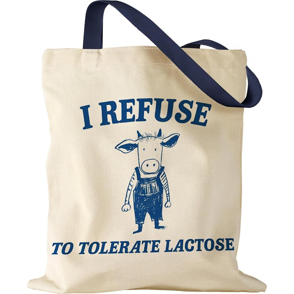 image:imageMiss Adola Aesthetic Canvas Tote Bag with Inner Pocket for Women Cloth Cotton Totes Bag with Pattern for Shopping Gym Leggings Cow