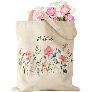image:imageMiss Adola Canvas Mama Tote Bag for Women  Aesthetic Cute Tote Bag Grandma Appreciation Resuable Shoulder Bag for DailyMimi Flowers