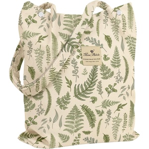 image:imageMiss Adola Corduroy Tote Bag for Women  Reusable Totes with Magnetic Buckle amp Pocket Aesthetic Design Work Grocery BagsLeaf Collection