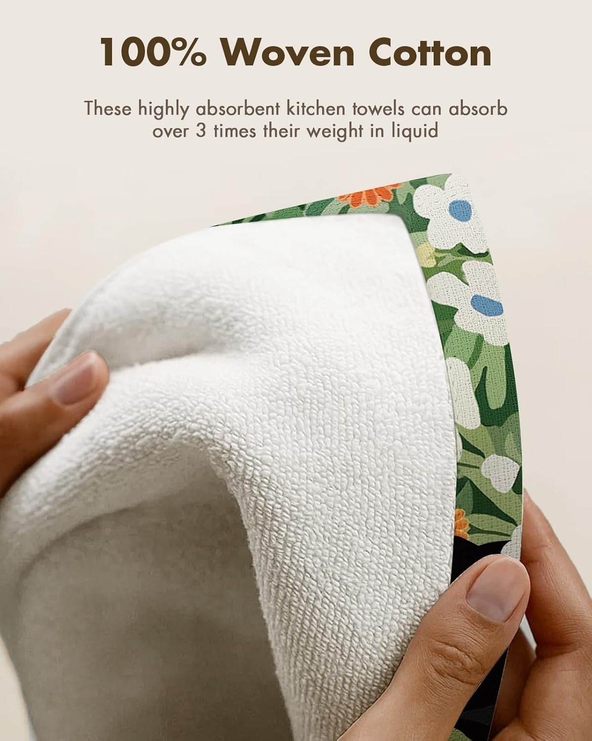 image:imageMiss Adola 3 Pack Cotton Kitchen Towels Cute Design 1626 Inch Dish Towels for Kitchen with Hanging Beige Floral Quick Dry Hand Towels Soft amp Absorbent Home Decorative Terry Cloth Tea TowelsBlack Cats