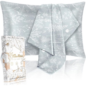image:imageMiss Adola 2 Pack Mulberry Silk Pillowcases  19 Momme Cooling Silk Pillow Cases Standard 26x20 Soft Smooth Pillowcases for Hair and Skin Curly Hair Women amp Moms Taupe BrownSage Green Floral Plants