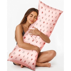 image:imageMiss Adola Silk Body Pillow Cover with Zipper  20x54 Inch Silk Long Pillow Case for Women Ladies Adults Soft Bed Decorative Cute Boho Large Body Pillowcase Sham for Hair and Skin Watercolor FlowerPK Crown