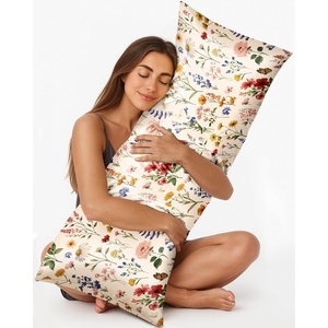 image:imageMiss Adola Silk Body Pillow Cover with Zipper  20x54 Inch Silk Long Pillow Case for Women Ladies Adults Soft Bed Decorative Cute Boho Large Body Pillowcase Sham for Hair and Skin Watercolor FlowerFloral